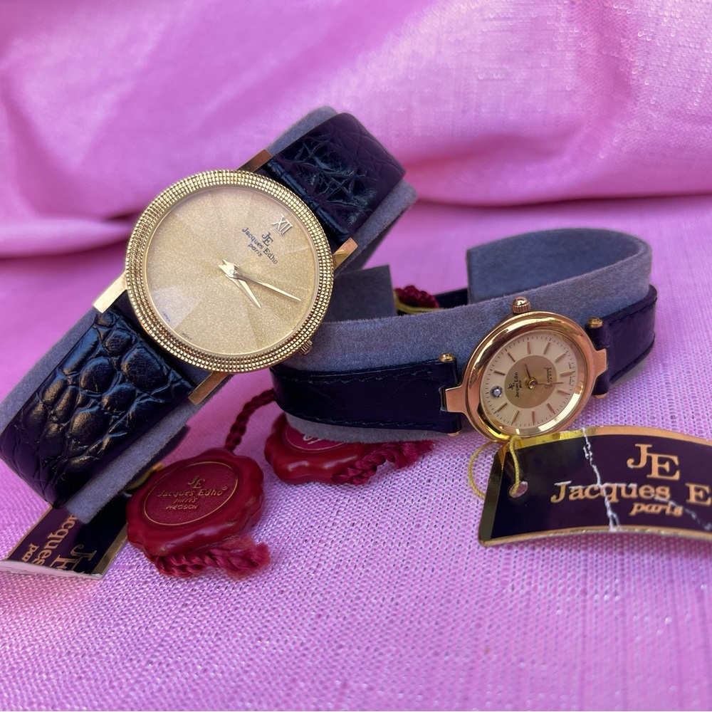 NWT Vintage Jacques Edho His/Hers Watches